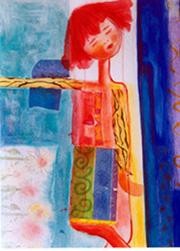 Pittura intitolato "vorrei essere il blu" da Magnabosco Nadia, Opera d'arte originale