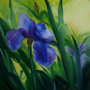 "purple iris" başlıklı Tablo Nadide Gurcuoglu tarafından, Orijinal sanat