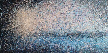 Malarstwo zatytułowany „Large blue sky abst…” autorstwa Nadiia Antoniuk, Oryginalna praca, Akryl