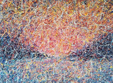 Malerei mit dem Titel "Pastel colors sunri…" von Nadiia Antoniuk, Original-Kunstwerk, Acryl