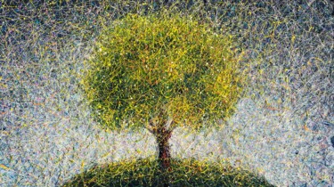 Painting titled "Be like a tree" by Nadiia Antoniuk, Original Artwork, Acrylic