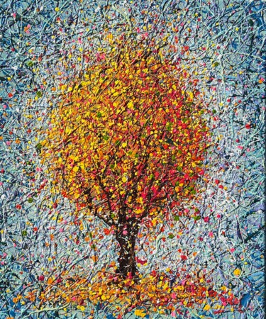 Картина под названием "Sunshine in every s…" - Nadiia Antoniuk, Подлинное произведение искусства, Акрил Установлен на Деревя…