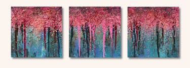 Painting titled "Sakura in my dream…" by Nadiia Antoniuk, Original Artwork, Acrylic