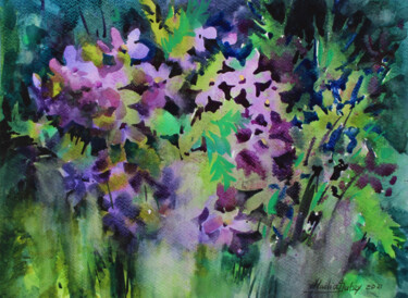 "Forest flowers" başlıklı Tablo Nadiia Dubei tarafından, Orijinal sanat, Suluboya