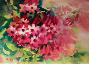 Painting titled "The call of spring" by Nadiia Dubei, Original Artwork, Watercolor