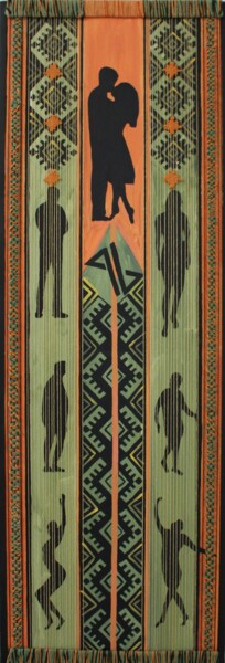 "Way" başlıklı Tekstil Sanatı Nadiia Dubei tarafından, Orijinal sanat, Kavaviçe Ahşap Sedye çerçevesi üzerine monte edilmiş
