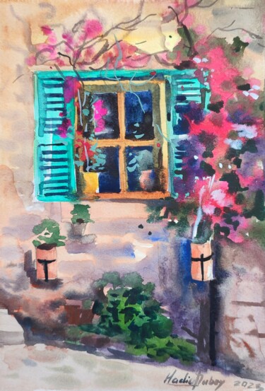 Painting titled "Streets of Italy" by Nadiia Dubei, Original Artwork, Watercolor