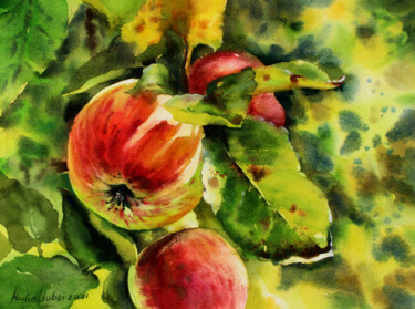 Painting titled "Summer fragrance" by Nadiia Dubei, Original Artwork, Watercolor