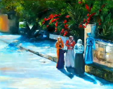 Painting titled "On the street of Lu…" by Nadiia Govor, Original Artwork, Oil