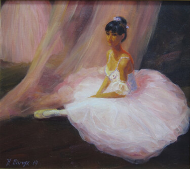 Malerei mit dem Titel "Ballett. Pause auf…" von Nadiia Pinchuk, Original-Kunstwerk, Öl