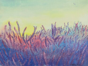 Painting titled "Sunset" by Nadiia Boichenko, Original Artwork, Oil