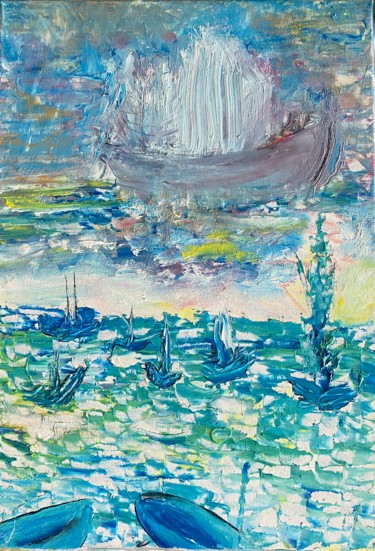 Painting titled "Sea" by Nadiia Boichenko, Original Artwork, Oil