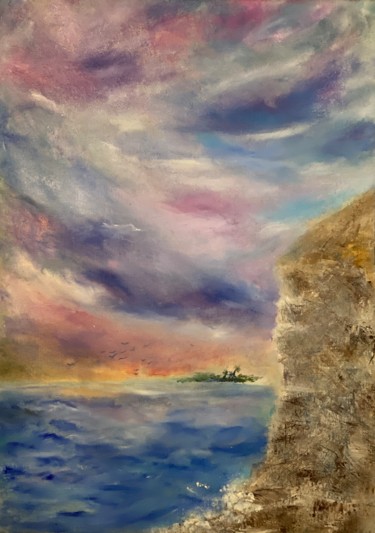 Painting titled "Sea dream" by Nadiia Boichenko, Original Artwork, Oil
