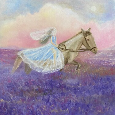 Schilderij getiteld "Runaway Princess" door Nadiia Boichenko, Origineel Kunstwerk, Olie