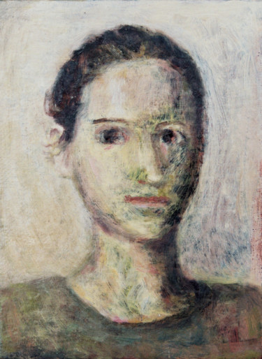 Painting titled "Katia" by Nadina Pascariu, Original Artwork, Oil