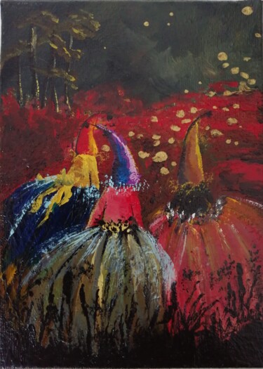 Peinture intitulée "De nouveaux caillou…" par Eyquem, Œuvre d'art originale, Acrylique Monté sur Panneau de bois