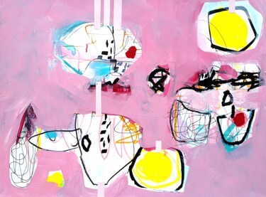 Painting titled "FUN 6" by Nadine De Klerk Wolters, Original Artwork, Acrylic