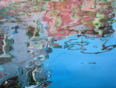 Pintura intitulada "reflets de burano" por Nadine Flicourt (nafli), Obras de arte originais, Acrílico