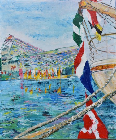 Malerei mit dem Titel "armada de la libert…" von Nadine Flicourt (nafli), Original-Kunstwerk, Acryl
