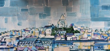 Pintura titulada "sur les toits de Pa…" por Nadine Flicourt (nafli), Obra de arte original, Acrílico