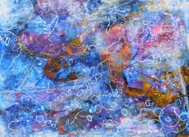 Peinture intitulée "Dans ma bulle 2" par Nadine Flicourt (nafli), Œuvre d'art originale, Acrylique