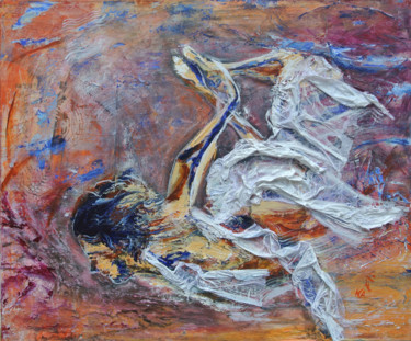 Картина под названием "ponctuation" - Nadine Flicourt (nafli), Подлинное произведение искусства, Акрил