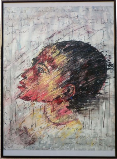Painting titled "echange" by Nadine Flicourt (nafli), Original Artwork, Acrylic