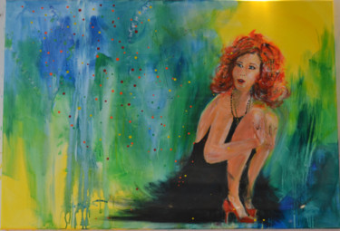 Painting titled "Fin de soirée chez…" by Nadine Genesse, Original Artwork, Acrylic