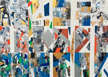 "Abstraction 10-2017" başlıklı Tablo Nadine Hardy tarafından, Orijinal sanat, Akrilik Ahşap Sedye çerçevesi üzerine monte ed…
