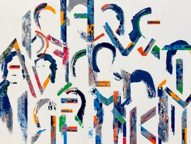 Pintura intitulada "The Alphabet (2018)" por Nadine Hardy, Obras de arte originais, Acrílico