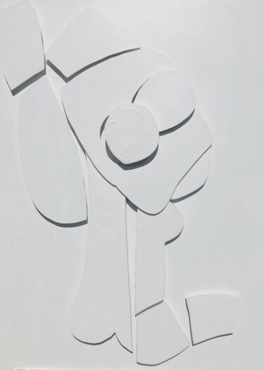 Peinture intitulée "Tableau Sculptural…" par Nadine Hardy, Œuvre d'art originale, Acrylique Monté sur Châssis en bois