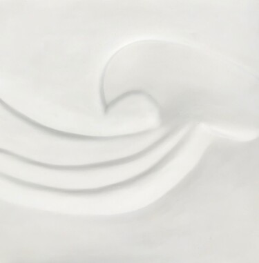 Sculpture titled "La Vague" by Nadine Hardy, Original Artwork, Plaster