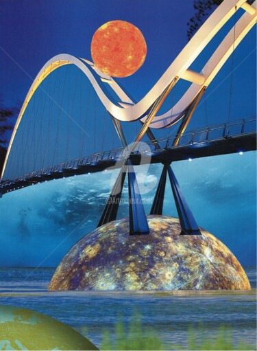 Photographie intitulée "Infinity Bridge.jpg" par Nadine Hiver, Œuvre d'art originale
