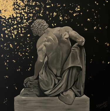 Pintura intitulada "The dying gladiator" por Nadine Höhenwarter, Obras de arte originais, Acrílico Montado em Armação em mad…