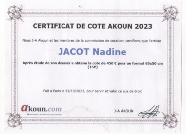 Diseño titulada "Cote Akoun" por Nadine Jacot (Nad-Ev), Obra de arte original, Accesorios
