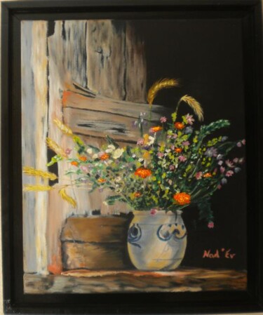 Malarstwo zatytułowany „Bouquet Champetre” autorstwa Nadine Jacot (Nad-Ev), Oryginalna praca