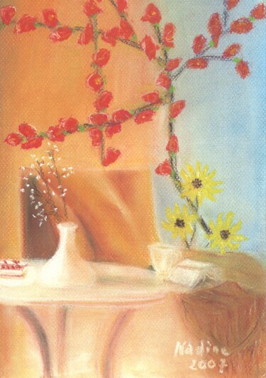Malarstwo zatytułowany „AU SALON” autorstwa Nadine Jacot (Nad-Ev), Oryginalna praca