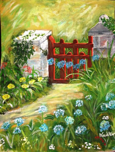 Painting titled "LE PORTILLON" by Nadine Jacot (Nad-Ev), Original Artwork