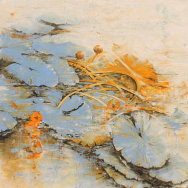 Pintura intitulada "Rivière des brouill…" por Nadine Pillon, Obras de arte originais, Óleo