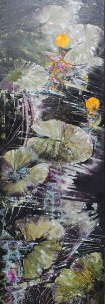 Clair de lune Peinture intitulée "Clair de lune" par Nadine Pillon, Œuvre d'art originale, Huile