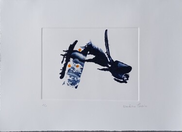 Gravures & estampes intitulée "Griffure" par Nadine Rivoal, Œuvre d'art originale, Monotype
