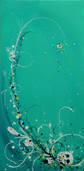 제목이 "Branche végétale"인 미술작품 Nadine Stoeltzlen로, 원작, 아크릴 나무 들것 프레임에 장착됨