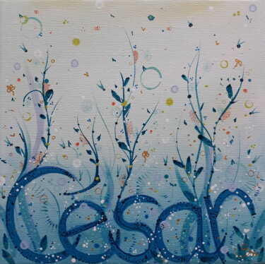 Painting titled "César" by Nadine Stoeltzlen, Original Artwork, Acrylic
