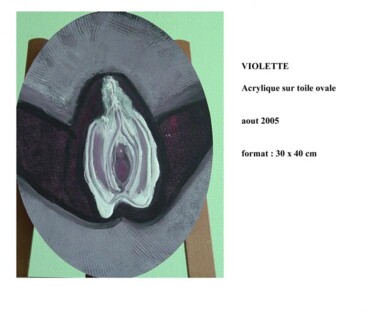 Peinture intitulée "VIOLETTE" par Nadine Thomas, Œuvre d'art originale, Huile