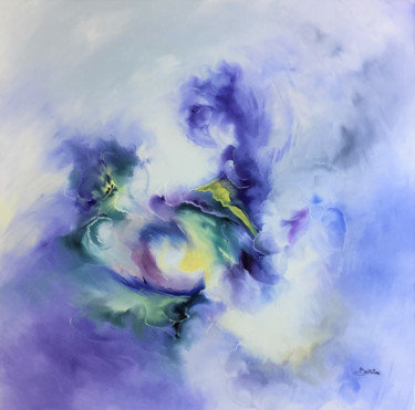 Painting titled "Souffle d'Energie" by Nadine Bertulessi, Original Artwork, Pigments