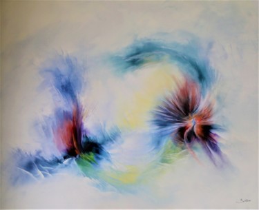 Peinture intitulée "Petit nuage de Mage…" par Nadine Bertulessi, Œuvre d'art originale, Pigments