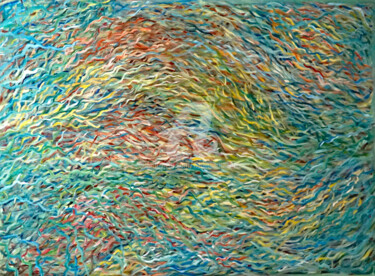 Pittura intitolato "Moving Water" da Nadine Bourneix, Opera d'arte originale, Acrilico