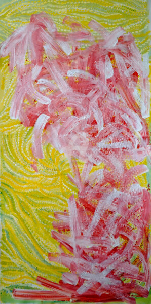「Pink Storm」というタイトルの絵画 Nadine Bourneixによって, オリジナルのアートワーク, アクリル