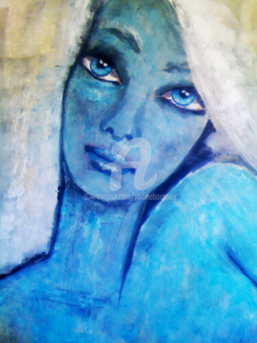 Malerei mit dem Titel "SERENITY" von Nadine Bourneix, Original-Kunstwerk, Acryl