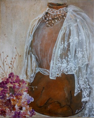 Le voile de mariée Peinture intitulée "Le voile de mariée" par Nadine Coffinier, Œuvre d'art originale, Acrylique